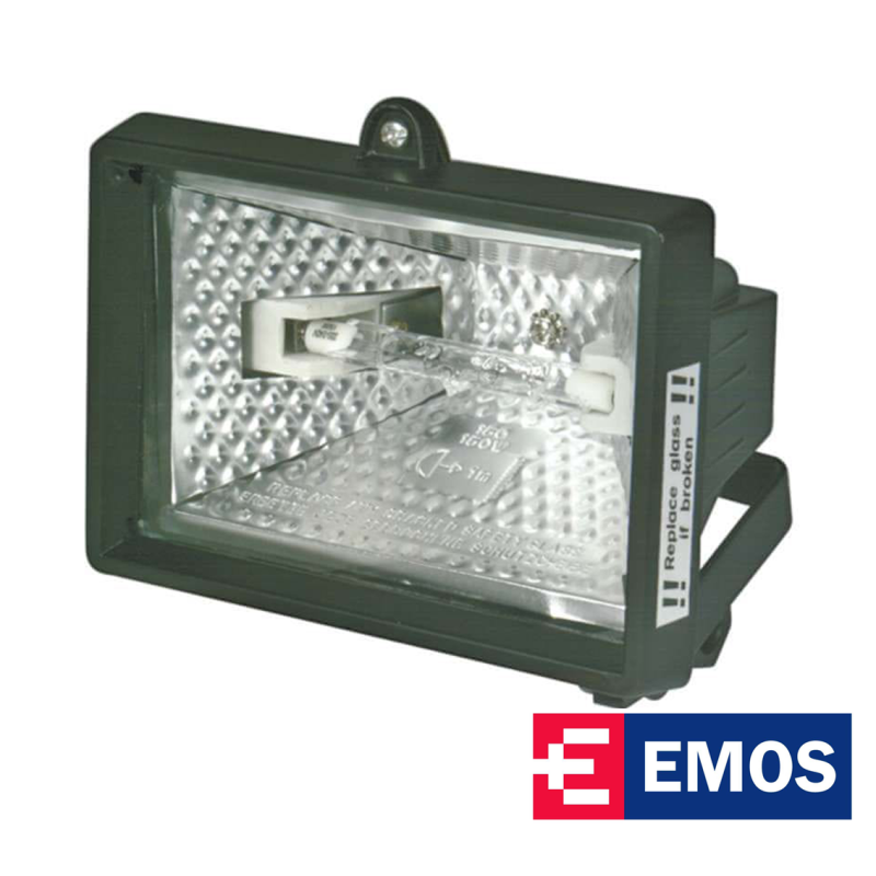 Reflektor bez senzora 1x150W crni Emos