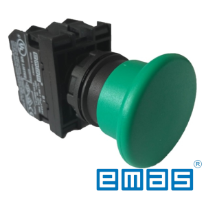 Taster gljivasti zeleni sa 1NO i 1NC kontaktom EMAS
