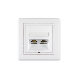 PRIKLJUČNICA TELEFONSKA DVOSTRUKA RJ12 6/6, CAT3, KEYSTONE