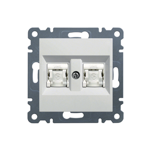 Hager WL2160 Utičnica 2XRJ45 Cat.6e UTP bijela