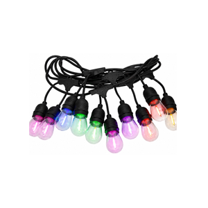 E-light rasvjetni lanac sa grlima 10m i RGB sijalicama E27